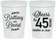 Personalized Anniversary 16 oz Stadium Cups - Cheers To 45 Years | 80036