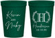Personalized Wedding 16 oz Stadium Cups - Monogram | 805