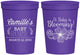 Personalized Baby Shower 16 oz Stadium Cups - Blooming | 90009