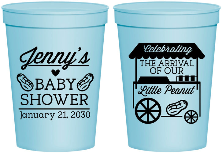 Personalized Baby Shower 16 oz Stadium Cups - Little Peanut | 90030