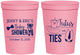 Personalized Baby Shower 16 oz Stadium Cups - Gender Reveal Tutus Or Ties | 90033
