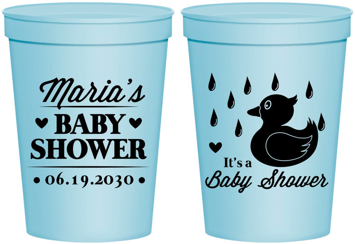 Personalized Baby Shower 16 oz Stadium Cups - Duckling | 90047