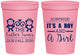 Personalized Baby Shower 16 oz Stadium Cups - Gender Reveal Boy Or Girl | 90063