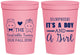 Personalized Baby Shower 16 oz Stadium Cups - Gender Reveal Boy Or Girl | 90064