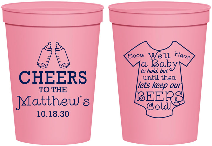 Personalized Baby Shower 16 oz Stadium Cups - Bottle | 90094