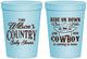 Personalized Baby Shower 16 oz Stadium Cups - Cowboy Coming To Town | 90105