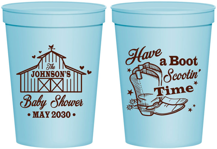 Personalized Baby Shower 16 oz Stadium Cups - Farm Country | 90107
