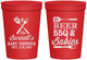 Personalized Baby Shower 16 oz Stadium Cups - Beers Bbq Babies | 90113