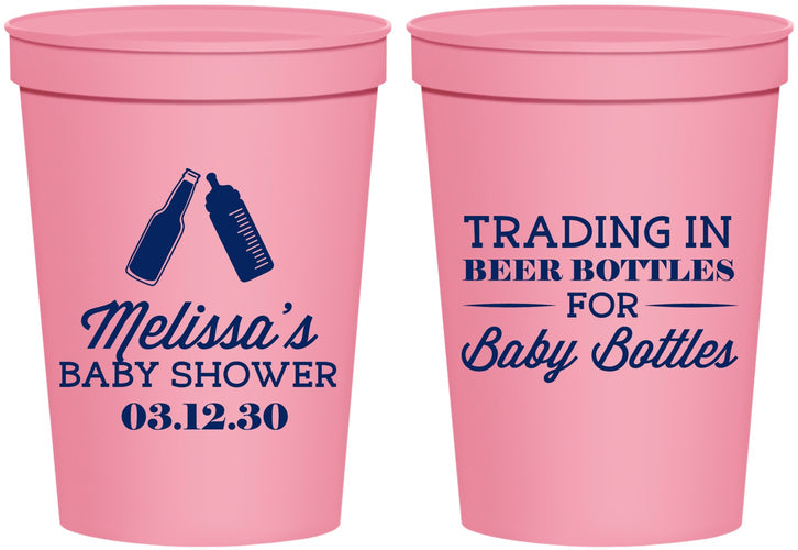 Personalized Baby Shower 16 oz Stadium Cups - Bottles | 90115
