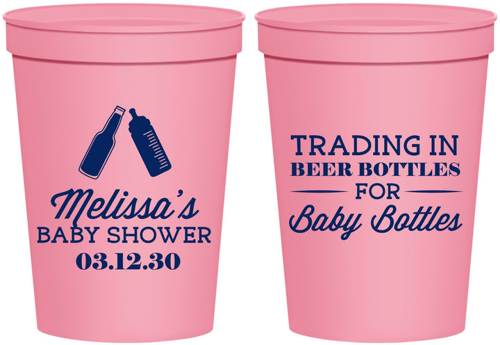 Personalized Baby Shower 16 oz Stadium Cups - Bottles | 90115