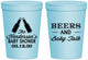Personalized Baby Shower 16 oz Stadium Cups - Beers And Baby Talk | 90117