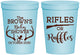 Personalized Baby Shower 16 oz Stadium Cups - Rifles Or Ruffles | 90122