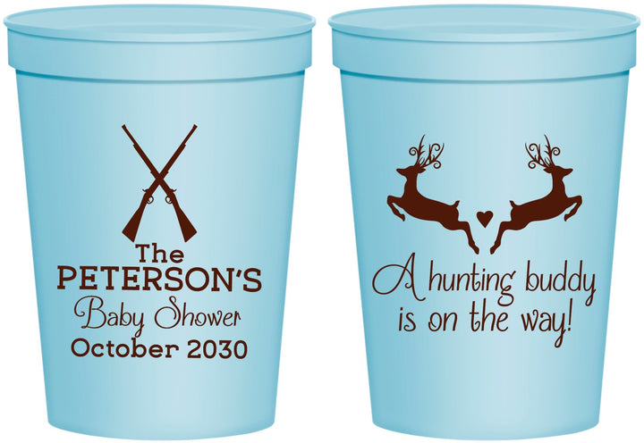 Personalized Baby Shower 16 oz Stadium Cups - Hunting Buddy | 90125