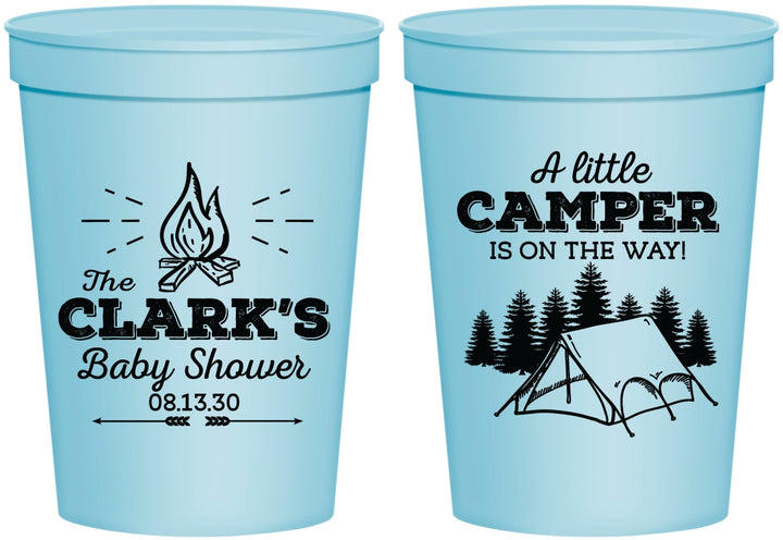 Personalized Baby Shower 16 oz Stadium Cups - Little Camper | 90129