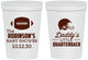Personalized Baby Shower 16 oz Stadium Cups - Football Little Quarterback | 90138