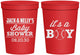 Personalized Baby Shower 16 oz Stadium Cups - Baseball Its A Boy | 90143