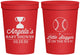 Personalized Baby Shower 16 oz Stadium Cups - Baseball Little Slugger | 90145