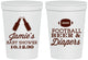 Personalized Baby Shower 16 oz Stadium Cups - Football Beer Diapers | 90148