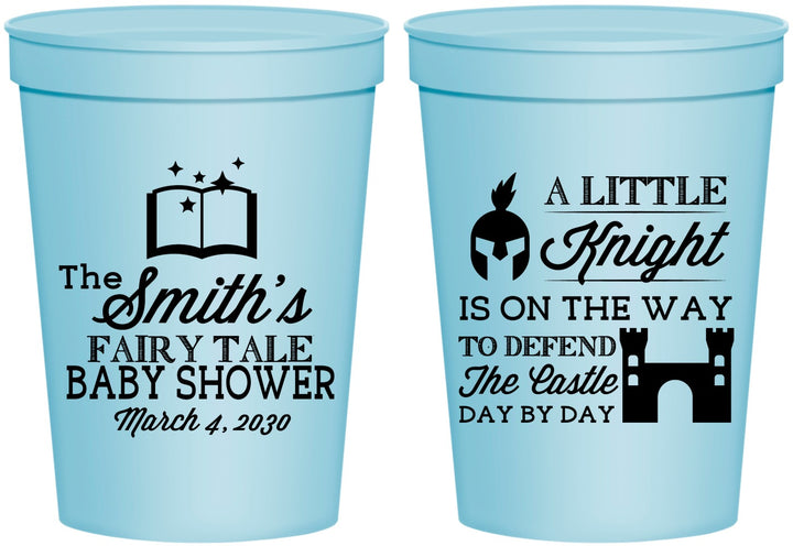 Personalized Baby Shower 16 oz Stadium Cups - Little Knight | 90175