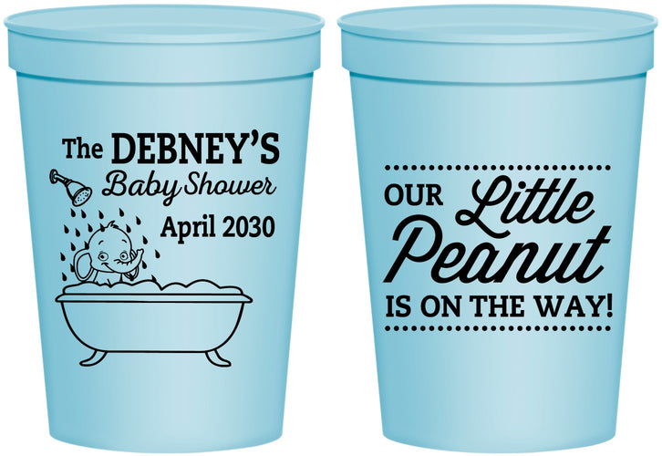 Personalized Baby Shower 16 oz Stadium Cups - Little Peanut | 90180