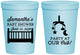 Personalized Baby Shower 16 oz Stadium Cups - Party At Our Crib | 90187