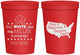 Personalized Baby Shower 16 oz Stadium Cups - Red White Blue | 90197