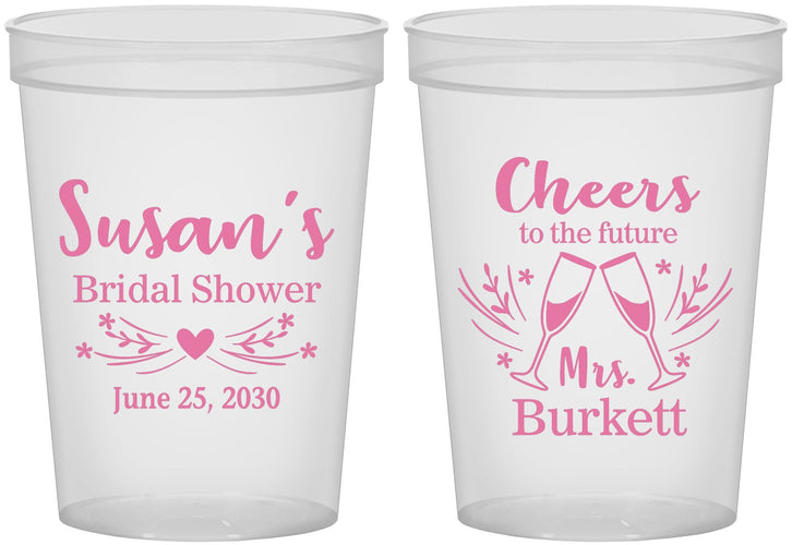 Custom Bridal Shower 16 oz Translucent Cups - Future Mrs | 100005
