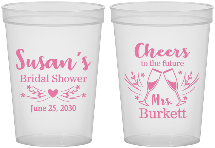 Custom Bridal Shower 16 oz Translucent Cups - Future Mrs | 100005