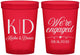 Custom Engagement 16 oz Translucent Cups - We Are Engaged | 10001