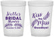 Custom Bridal Shower 16 oz Translucent Cups - Kiss The Miss Goodbye | 100010