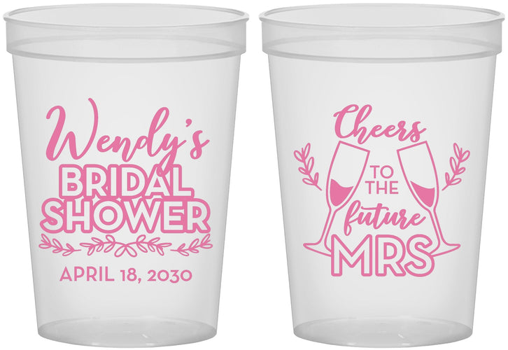 Custom Bridal Shower 16 oz Translucent Cups - Future Mrs | 100011