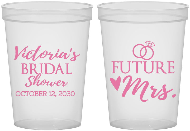 Custom Bridal Shower 16 oz Translucent Cups - Future Mrs | 100012