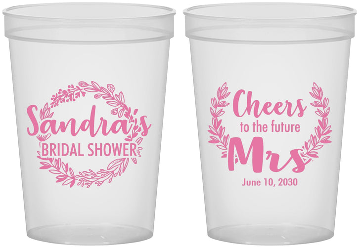 Custom Bridal Shower 16 oz Translucent Cups - Future Mrs | 100015