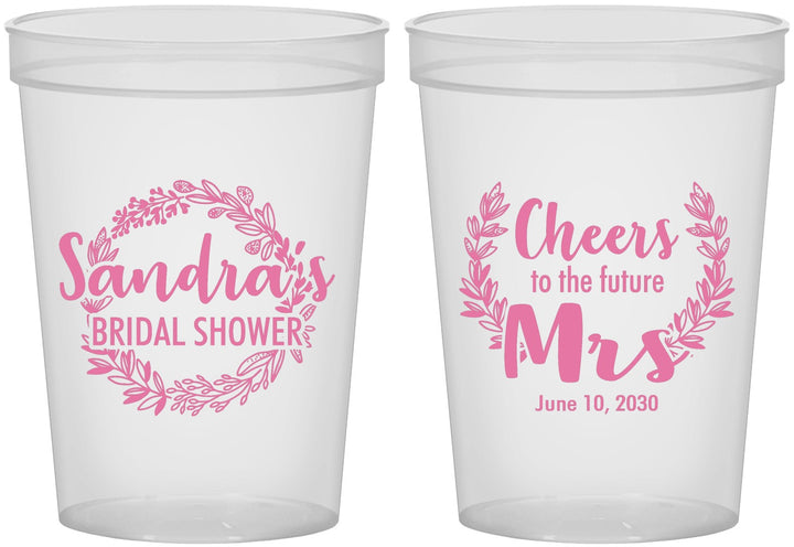 Custom Bridal Shower 16 oz Translucent Cups - Future Mrs | 100015