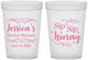 Custom Bridal Shower 16 oz Translucent Cups - Sip Sip Hooray | 100016