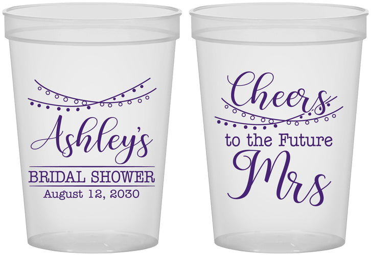 Custom Bridal Shower 16 oz Translucent Cups - Future Mrs | 100018