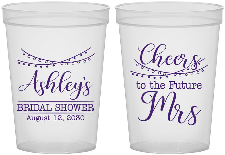 Custom Bridal Shower 16 oz Translucent Cups - Future Mrs | 100018