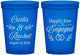 Custom Engagement 16 oz Translucent Cups - Happily Ever Engaged | 10004