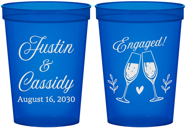 Custom Engagement 16 oz Translucent Cups - Engaged | 10013