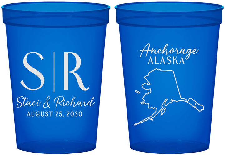 Custom Wedding 16 oz Translucent Cups - Alaska | 101