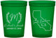 Custom Wedding 16 oz Translucent Cups - California | 104