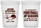 Custom Bar Mitzvah 16 oz Translucent Cups - 13th Birthday Football | 110003