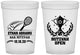 Custom Bar Mitzvah 16 oz Translucent Cups - 13th Birthday Tennis | 110011