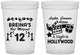 Custom Bat Mitzvah 16 oz Translucent Cups - 12th Birthday Hollywood | 120006