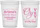 Custom Bat Mitzvah 16 oz Translucent Cups - 12th Birthday Oy Vey | 120008