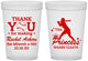Custom Bat Mitzvah 16 oz Translucent Cups - 12th Birthday Softball | 120011