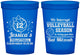 Custom Bat Mitzvah 16 oz Translucent Cups - 12th Birthday Volleyball | 120016