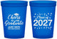 Custom Graduation 16 oz Translucent Cups - Class Of 2027 Cheers Graduate | 130021