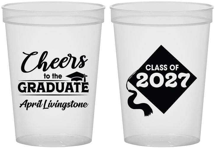 Custom Graduation 16 oz Translucent Cups - Class Of 2027 Tassel Hassel | 130033