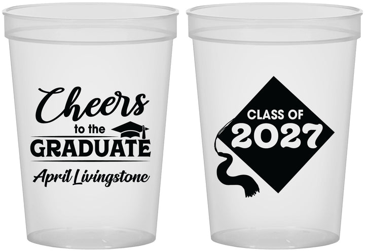 Custom Graduation 16 oz Translucent Cups - Class Of 2027 Tassel Hassel | 130033